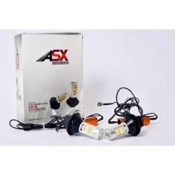 Par Lampada Led Drl Seta 2 Em 1 Branca Laranja 1 Polo P21w 12/24V Asx