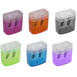 Kit Apontador Duplo Cestinha Com Deposito Lixeira Escolar Leo&Leo Leonora Onda Futuro