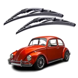Kit Par Palhetas Limpador Para-brisa Ferro Volkswagen Fusca 1976 A 1986