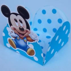 50 Forminhas Mickey Disney Baby Brigadeiro Festa Infantil Aniversário 4 Pétalas