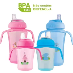 Copo para Bebê Antivazamento  Bico Silicone Alta Qualidade Promoção ou Bico Refil