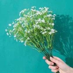 Gypsophila planta flores e folhas artificiais --0070(Pacote é mais favorável)