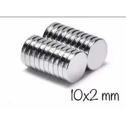 ima de neodimio 10x2 mm  20 peças