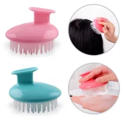 Pente De Silicone Massajadora Para Massagem De Couro Cabeludo Sanguínea/Escova Massageadora De Couro Cabeludo