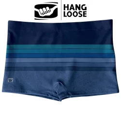 Sunga Masculina Hang Loose Boxer Box Estampa Listrada Moda Praia Com Cordao de Regulagem Adulto