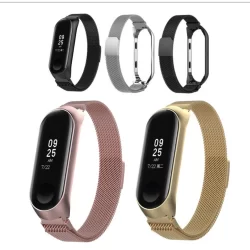 Pulseira Milanesa Para Mi Band 5 De Aço Lançamento Xiaomi