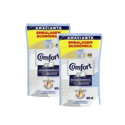Kit 2 Refis Amaciante Comfort Concentrado Puro Cuidado Intense com 900ml