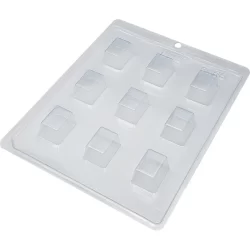 Forma Simples Bombom Retângulo Médio Blister 9455 - (A8) em Acetato BWB Para Doces de Chocolate.
