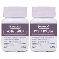 Kit 2 Pasta D´água Com Glicerina Farmax 120g Antisséptico Secativo E Cicratizante