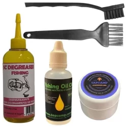 Kit Graxa Óleo E Limpeza P/ Carretilhas E Molinetes Graxa