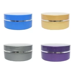 25 Pote Plástico 150g Vazio C/ Friso Na Tampa Ideal P/ Cremes Pomada Gel
