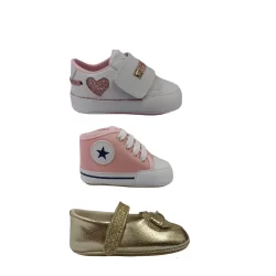 kit 3 pares sapatinho infantil bebê menina direto da fabrica