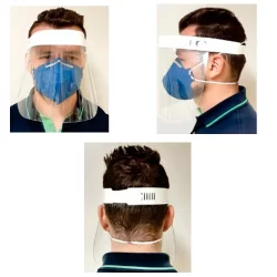 Máscara Protetor Proteção Facial Reutilizável e Ajustável Escudo Transparente