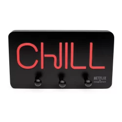 Painel com led e ganchos netflix chill - Imaginarium