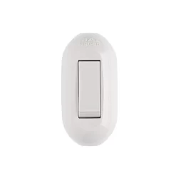 Interruptor Simples Centro Cordao 10A 250Vca Branco Pial