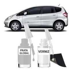 Tinta Tira Tampa Risco Automotivo Honda Fit Cor Prata Global