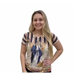 T Shirt feminina nossa senhora das graças da medalha milagrosa