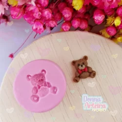 Molde de Silicone Micro Urso com 2 cm cód 1039 - Chá de bebê