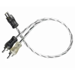 Cabo Y Rca Blindado Techone 2 Machos Preto Prata Injetado