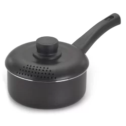Panela Antiaderente Tampa Aluminio 16Cm Preto Nacional