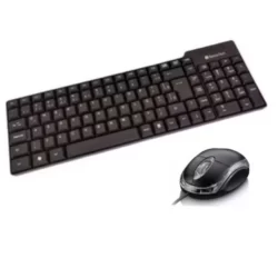 Kit Teclado e Mouse Com Fio USB