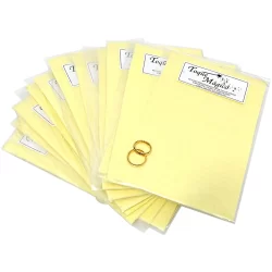 Flanela Pano Mágico Amarelo Limpa Joias Ouro Prata Bijuterias 06 Flanelas Tamanho grande