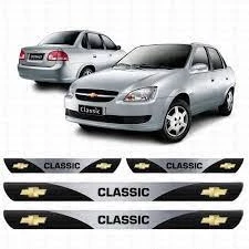 Kit Adesivo Protetor Resinado Soleira Porta Carro Classic