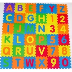 Kit com 2 conjuntos de 36pcs alfabeto numerais crianças jogar tapete brinquedo educativo tapetes de eva quebra cabeça 2 tapete de 36 peças de 8cm X 8cm