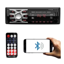 Radio Mp3 Automotivo Com Bluetooth Usb Fm Sd  2 Ano Garantia