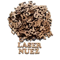 kit 4 alfabeto- 104 letras mdf 3 mm letras 3 cm altura