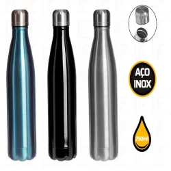 Squeeze Inox 750ml Garrafinha Hidratação Treino Academia