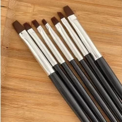 Kit 7 Pinceis Para Unhas de Gel LED UV Nail Art