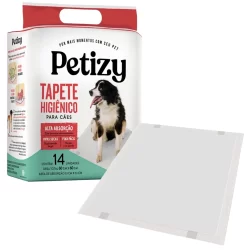Tapete Higiênico Cães Pet 60x60 14un Descartável Fralda Cachorro  Para Viagem