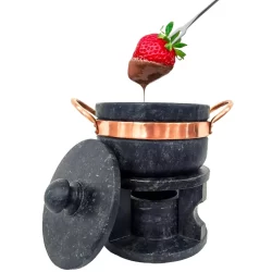 Fondue Queijo ou Chocolate com Panela de 500ml de Pedra Sabão