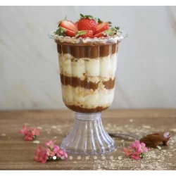 KIT Taça Confeiteiro GREGA ALTA Acrílica Cristal com capacidade para 750 ml