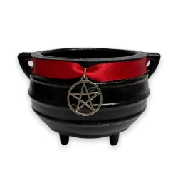 Caldeirão Bruxa Wicca Panela De Ferro Pentagrama 300 Ml