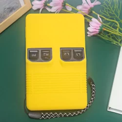Capa protetora de silicone para console de jogos r36s plus, anti-queda, anticolisão, amarelo/preto, capa protetora, acessórios de jogo