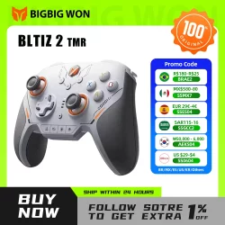 Bigbigwon blitz 2 tmr estrela flash sem fio bluetooth gamepads controladores somatossensoriais 2000hz para ns pc jogo de vapor personalizado