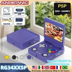 Anbernic RG34XXSP Retro Handheld Game Console 3.4inch IPS Screen RG 34XXSP Retro Gaming 3300mAH 256G 300+PSP Games Pre-installed