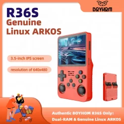 R36S Apenas: Dual-RAM e genuíno Linux ARKOS console de jogos portátil sistema Linux reprodutor de vídeo com tela IPS de 3,5 polegadas