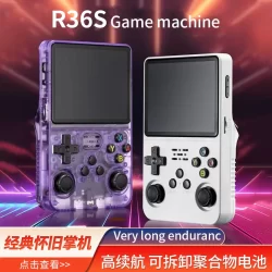 128g open source r36s retro handheld console de videogame sistema linux 3.5 Polegada tela ips portátil bolso player vídeo 64gb jogos