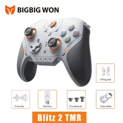 Bigbig won blitz 2 pro starburst gamepad sem fio carbono tmr edição para switch pc ios android controladores de jogo somatossensorial