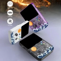 Para r36s plus console de jogos portátil de código aberto joystick 3d botão rl traseiro 3.5in ips tela hd sistema duplo suporte 2jogador jogo