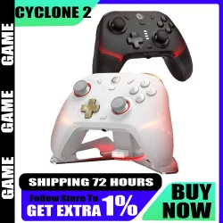 Ciclone 2 pro nintendo switch sem fio novo MAG-RES tmr joysticks controlador de jogos rgb gamepad para switch pc android joystick