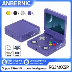 Anbernic RG34XXSP 3.4-Inch IPS Linux 64-bit Game Console H700 quad-core LPDDR4 2GB Retro Game Player HD-Connect To TV RG 34XXSP
