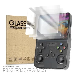Para console de jogos r36s película protetora r36s/r35s/rgb20s tela de 3.5 polegadas filme temperado resistente à poeira e a riscos