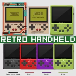GKD Pixel 2 Metal Handheld Game Console Retro Nostalgia Game Console 2.4in 640x480 IPS Screen Full Metal Body Cnc Birthday Gift