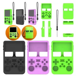 Capa protetora de silicone para console de jogos portátil r36s, resistente a arranhões, caixa de armazenamento à prova de poeira, casca macia