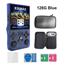 R36MAX Console de jogos retrô portátil de código aberto R36S 4.0 "tela IPS portátil de bolso reprodutor de videogame 128G presentes para crianças