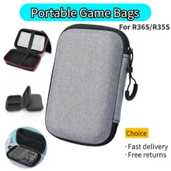 Caso portátil do jogo para R36S, R35S, retro, portátil, console de videogame, anti-gota, impermeável, levar, zíper, EVA, saco duro